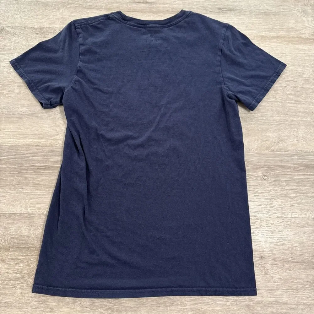 New York Yankees Shirt Big Apple Logo Women's Blue Fanatics Small Cotton Tee
